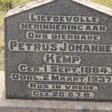 KEMP Petrus Johannes 1884-1937