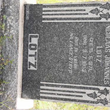 LOTZ Nicolaas Johannes 1871-1953