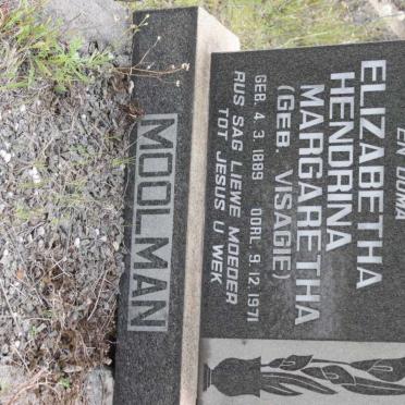 MOOLMAN Elizabetha Hendrina Margaretha nee VISAGIE 1889-1971