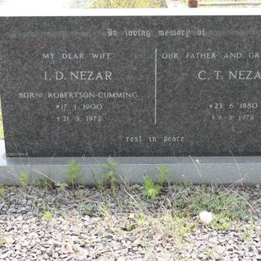 NEZAR C.T. 1880-1978 &amp; I.D. ROBERTSON-CUMMING 1900-1972