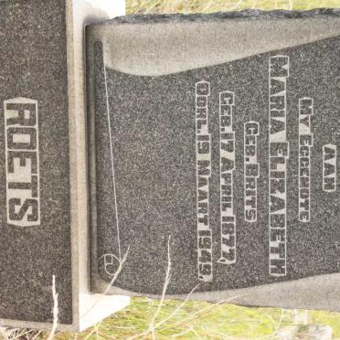 ROETS Maria Elizabeth geb BRITS 1877-1949