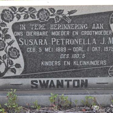 SWANTON Susara Petronella J.M. 1889-1975