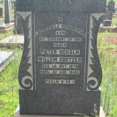 COETZER Pieter Schalk Willem 1878-1948