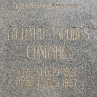 CONRADIE Richard Jacobus 1922-1957