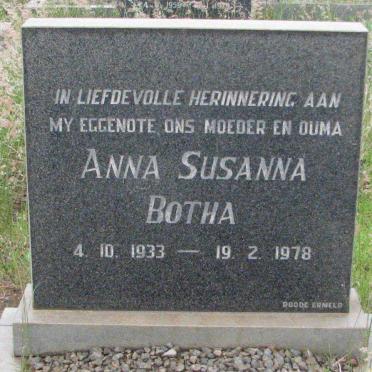 BOTHA Anna Susanna 1933-1978