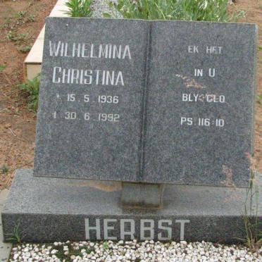 HERBST Wilhelmina Christina 1936-1992