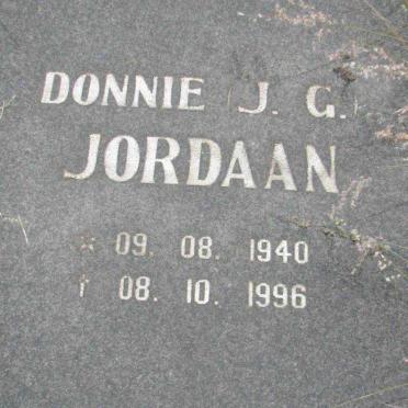JORDAAN Donnie J.G. 1840-1996