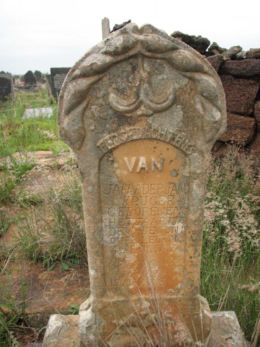 KRUGER Jan Adep Jan 1879-1917