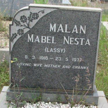 MALAN Mabel Nesta 1916-1977