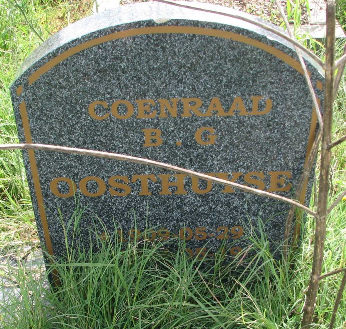 OOSTHUYSE Coenraad B.G. 1905-