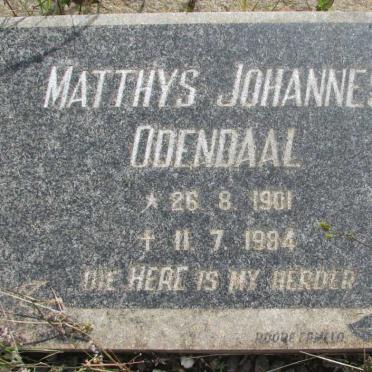 ODENDAAL Matthys Johannes 1901-1994