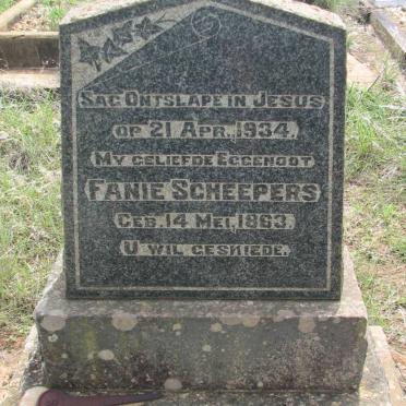 SCHEEPERS Fanie 1863-1934