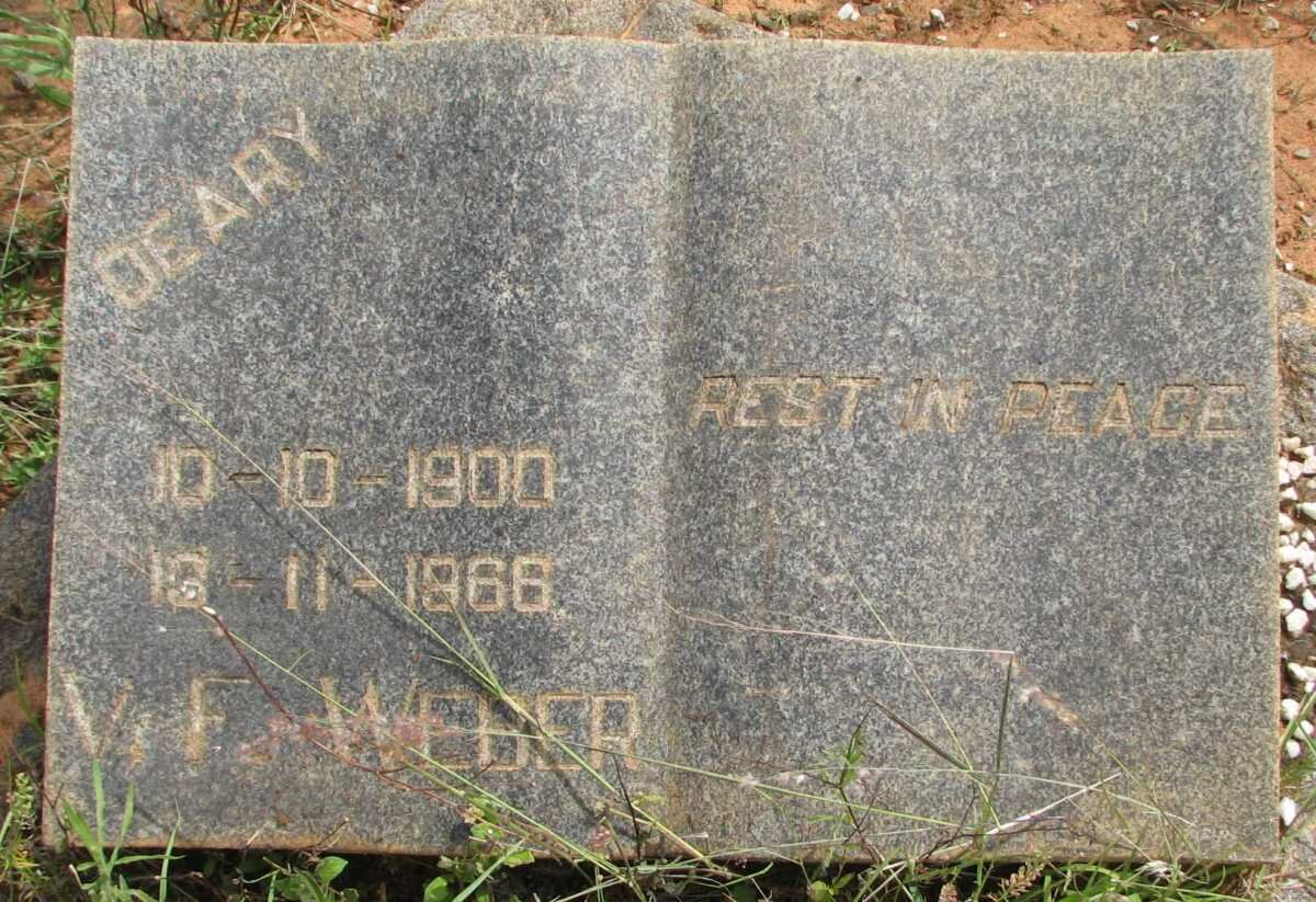 WEBER V.F. 1900-1966