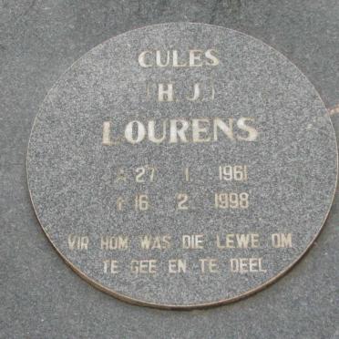 LOURENS Cules H.J. 1961-1998