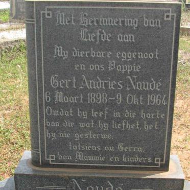 NAUDÉ Gert Andries 1898-1964