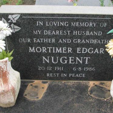 NUGENT Mortimer Edgar 1911-1986 &amp; Ellen Edith 1916-1994