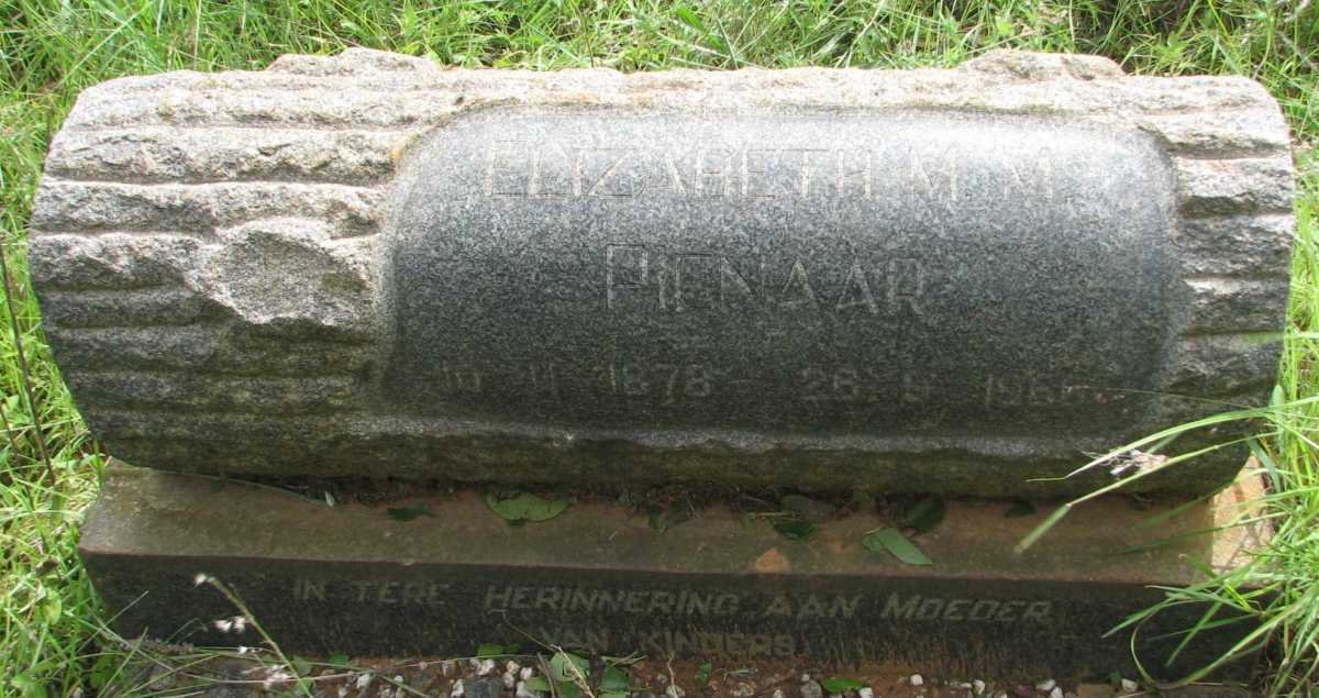 PIENAAR Elizabeth M. 1878-1968