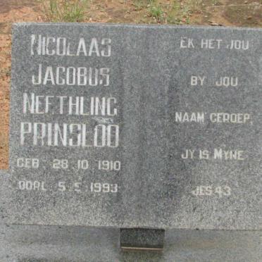 PRINSLOO Nicolaas Jacobus Neethling 1910-1993