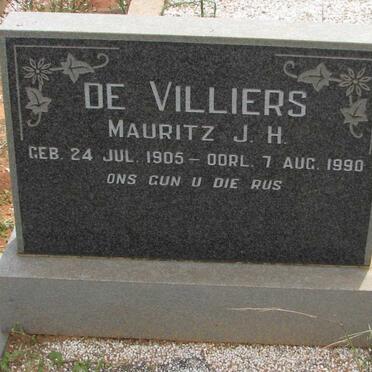 VILLIERS Mauritz J.H., de 1905-1990