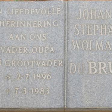 BRUYN Johannes Stefanus Wolmarans, du 1896-1983