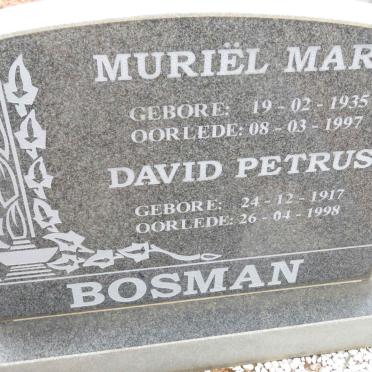 BOSMAN David Petrus 1917-1998 &amp; Muriel Mara 1935-1997