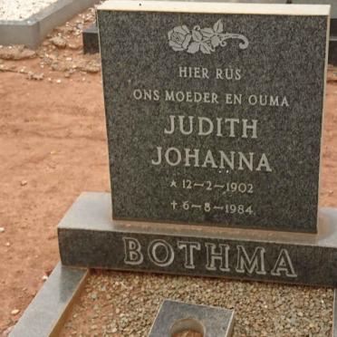BOTHMA Judith Johanna 1902-1984