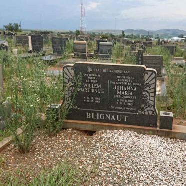 BLIGNAUT Willem Petrus 190?-19?2 &amp; Johanna Maria JORDAAN 179-197?