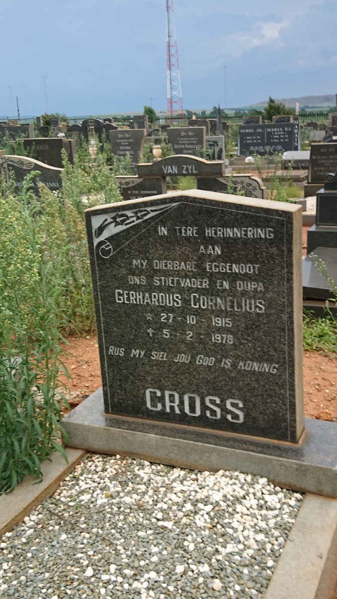 CROSS Gerhardus Cornelius 1915-1978