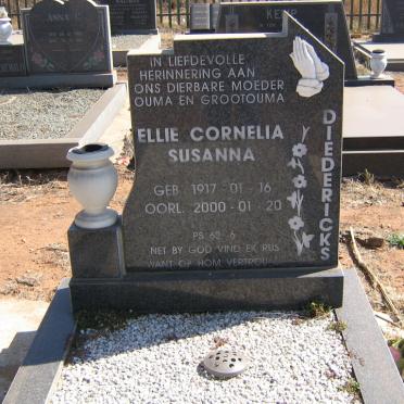 DIEDERICKS Ellie Cornelia Susanna 1917-2000