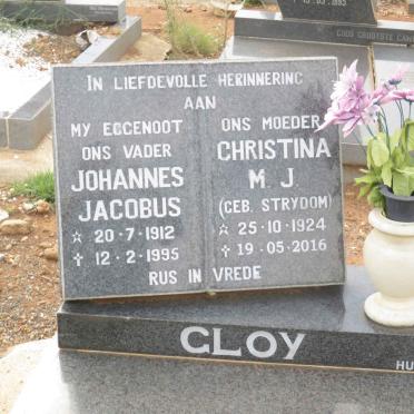 GLOY Johannes Jacobus 1912-1995 &amp; Christina M.J. STRYDOM 1924-2016