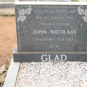 GLAD John Nicolaas 1914-1987