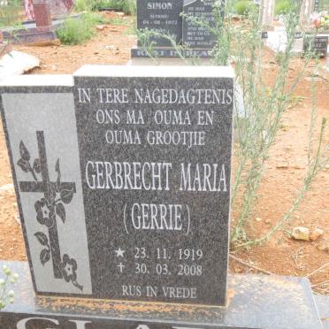 GLAD Gerbrecht Maria 1919-2008
