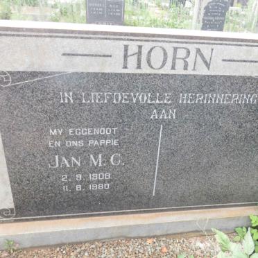 HORN Jan M.C. 1908-1980