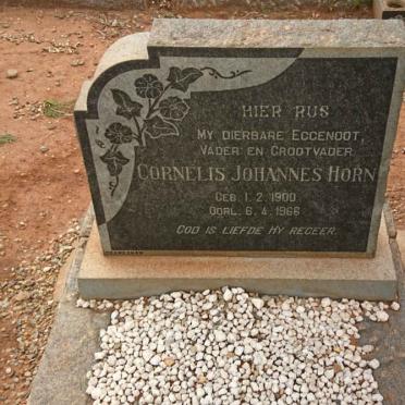 HORN Cornelis Johannes 1900-1966