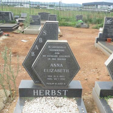HERBST Anna Elizabeth 1953-1990