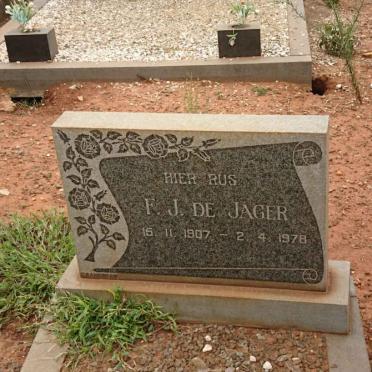 JAGER F.J., de 1907-1978