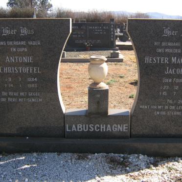 LABUSCHAGNE Antonie Christoffel 1884-1985 &amp; Hester Magdalena Jacoba FOURIE 1886-1980