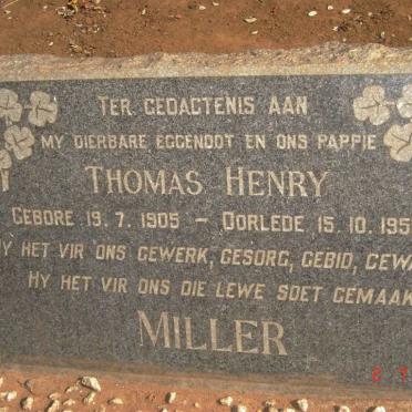 MILLER Thomas Henry 1905-1955