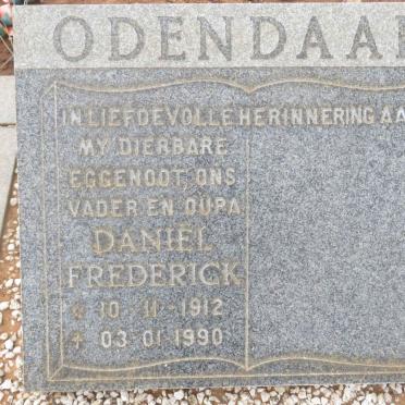 ODENDAAL Daniel Frederick 1912-1990