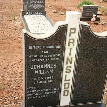 PRINSLOO Johannes Willem 1957-2001