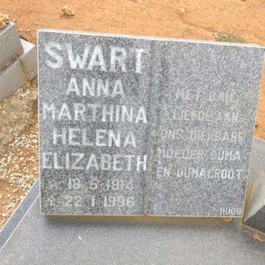 SWART Anna Marthina Helena Elizabeth 1914-1996