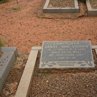 VUUREN Emmerentia, Janse van 1907-1980