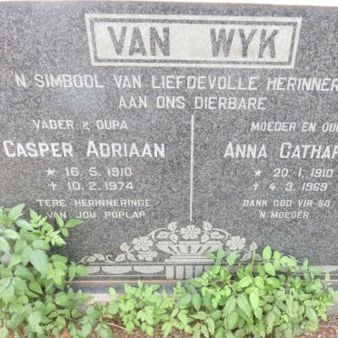 WYK Casper Adriaan, van 1910-1974 &amp; Anna Catharina 1910-1969