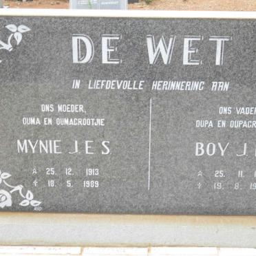 WET J.I.N., de 1915-1997 &amp; J.E.S. 1913-1989