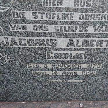 CRONJE Jacobus Albertus 1878-1952