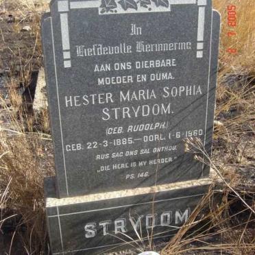 STRYDOM Hester Maria Sophia nee RUDOLPH 1885-1960