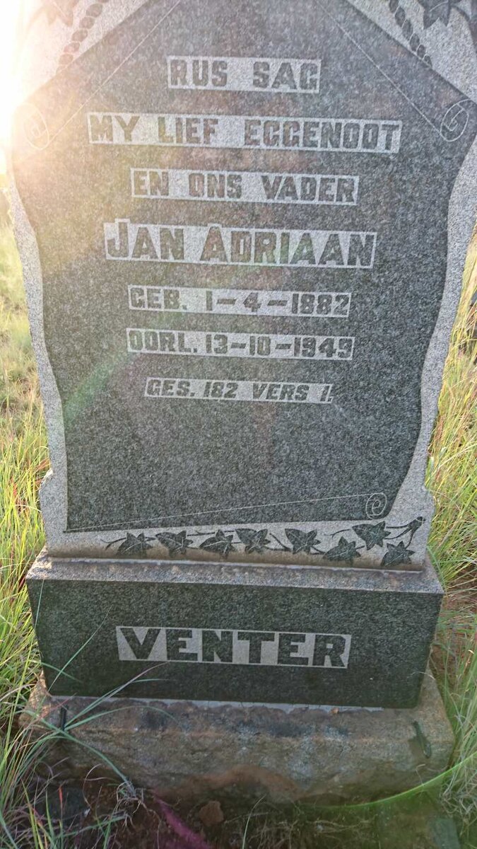 VENTER Jan Adriaan 1882-1949