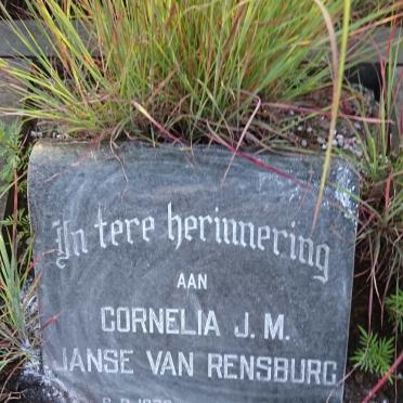 RENSBURG Cornelia J.M., Janse van 1879-1969