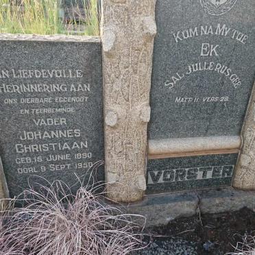 VORSTER Johannes Christiaan 1890-1950 &amp; Aletta Frederika LE ROUX 1895-1973