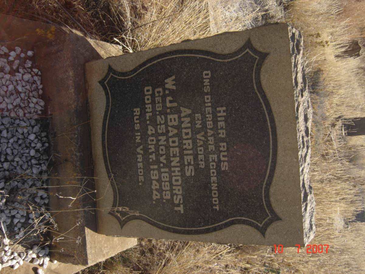 BADENHORST Andries W.J. 1899-1944